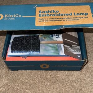 KiwiCo Sashiko Embroidered Lamp Kit - Blue